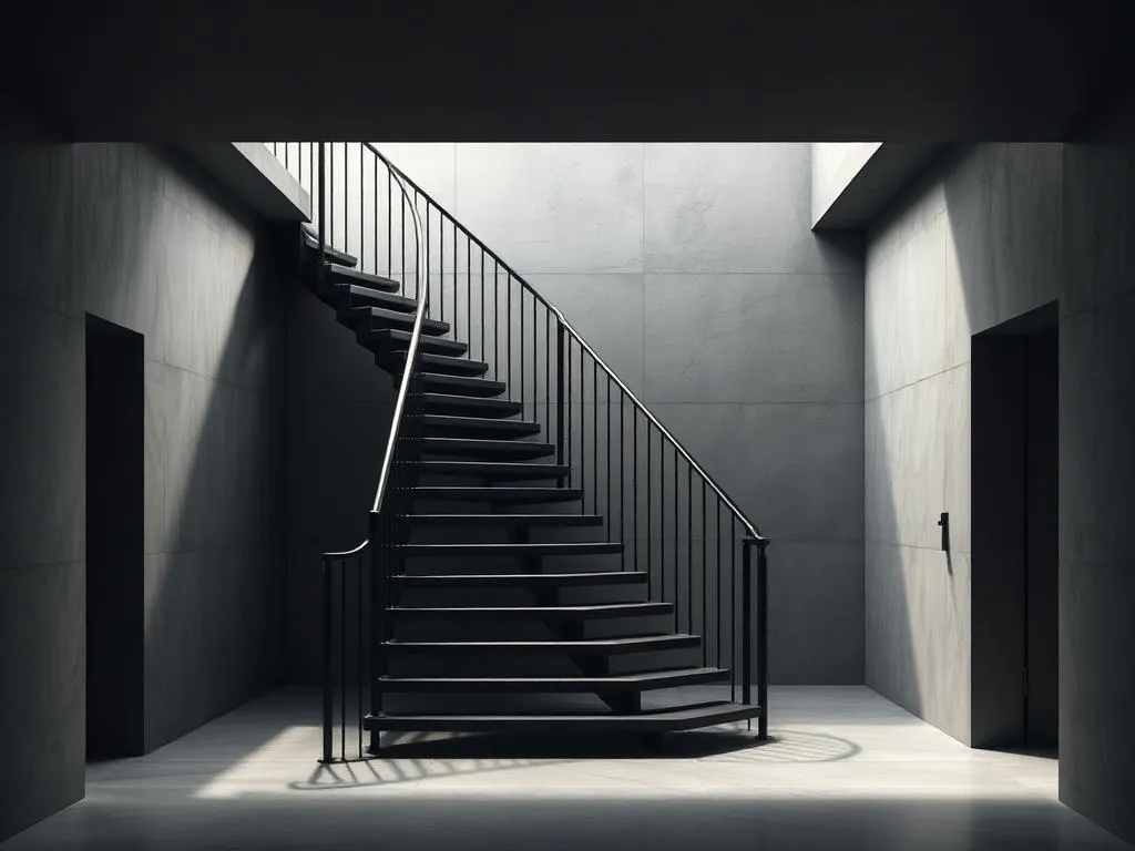 Escalier métallique sur mesure fabriqué pour un chantier à Versailles, Yvelines